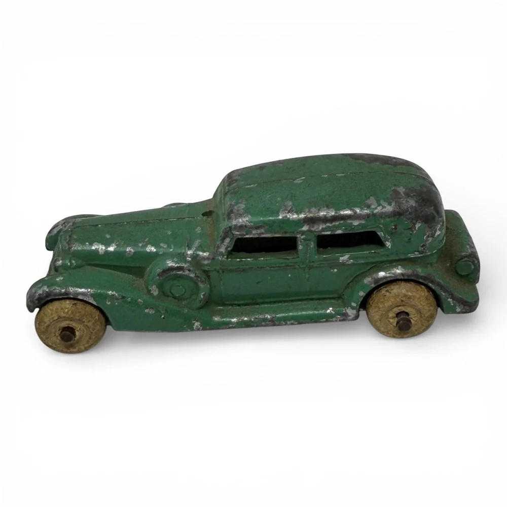 Vintage 1930s Lincoln White Metal‎ Works Graham Slush Car Toy Kansas Barclay